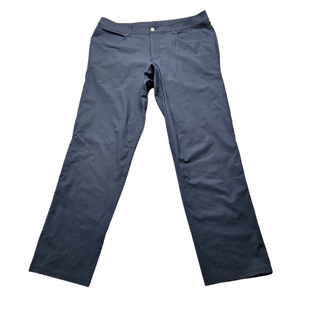Lululemon Mens Commission Pant Classic Navy Blue 36 Tech Chino Trousers LM5ADGT